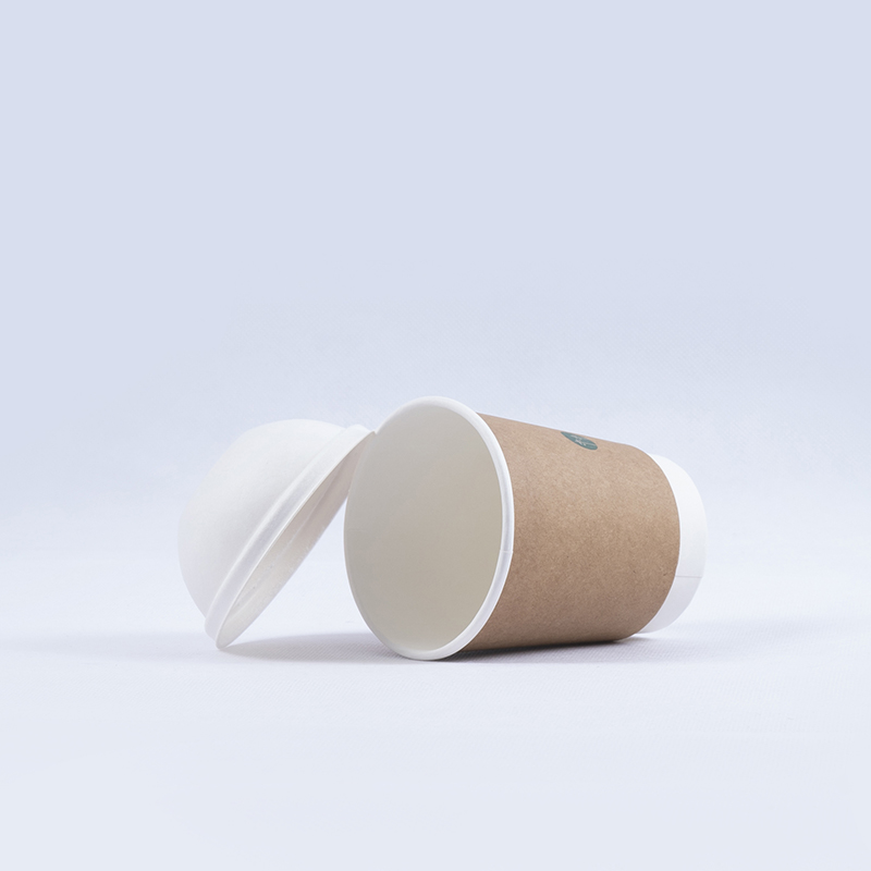 Compostable Biodegradable Bagasse Sugarcane 80mm Dome Cup Tutup pikeun Inuman Tiis