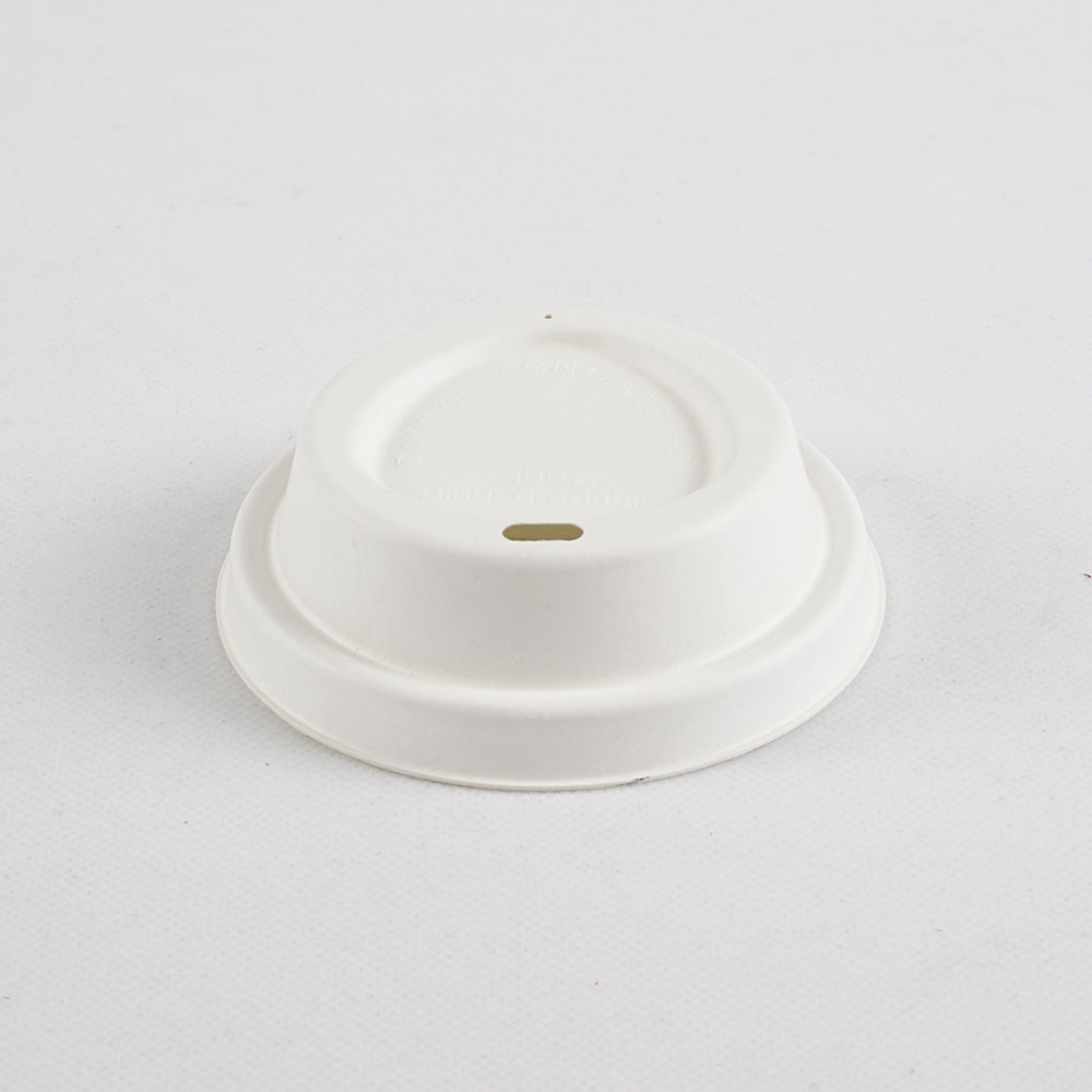 Compostable Biodegradable Bagasse tubo Cup Lids Fiber Lids (1)