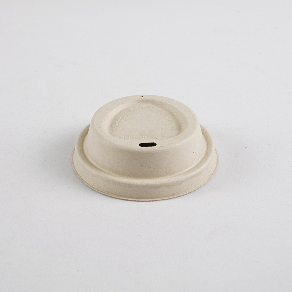 Compostable Biodegradable Bagasse tubo Cup Lids Fiber Lids (2)