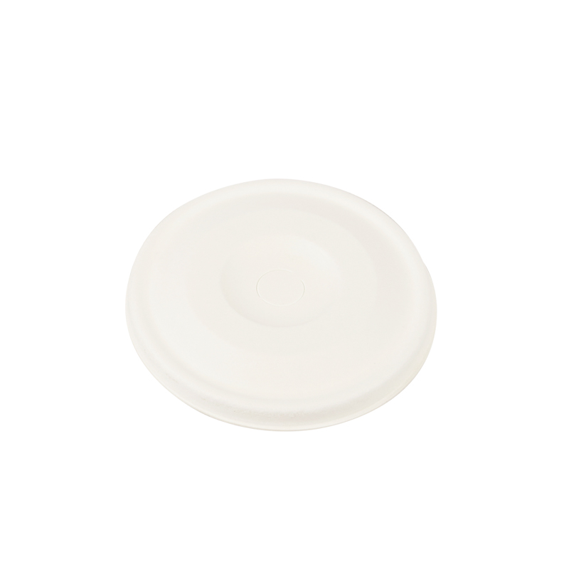 Compostable Biodegradable Bagasse sugarcane Cup Lids Serat Lids-5