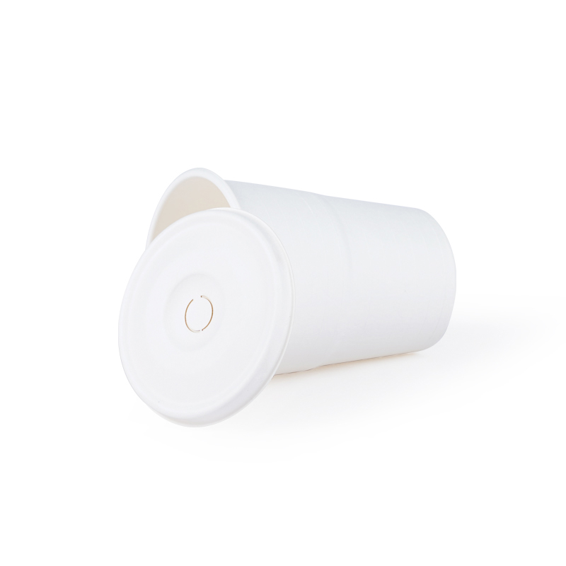 Compostable Biodegradable Bagasse tubo Cup Lids Fiber Lids-6