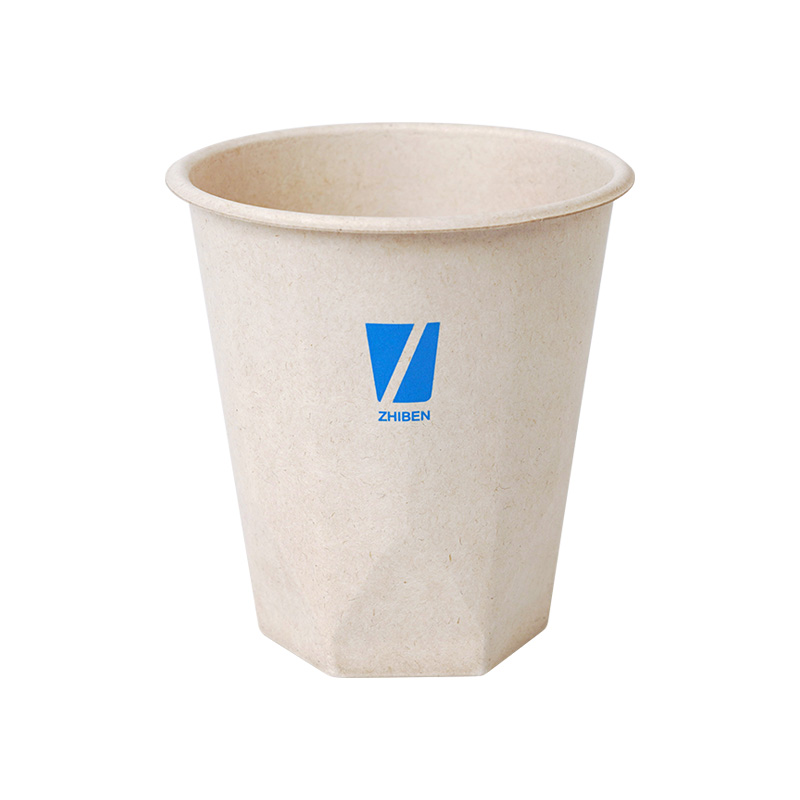 Composteerbare biologisch afbreekbare bagasse suikerriet Diamond Bottom Cup (10)