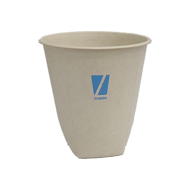 Kompostéierbar biodegradéierbar Bagasse Zockerrouer Square Bottom Cup (2)